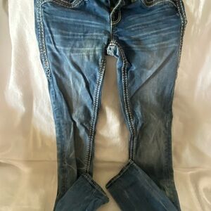 Rock Revival Women's Blue Faded Skinny Jeans